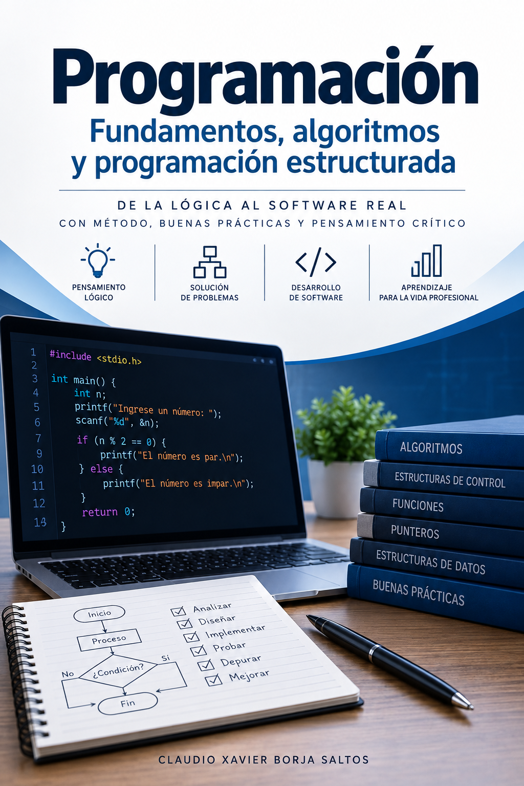 Portada de Programación: fundamentos, algoritmos y programación estructurada