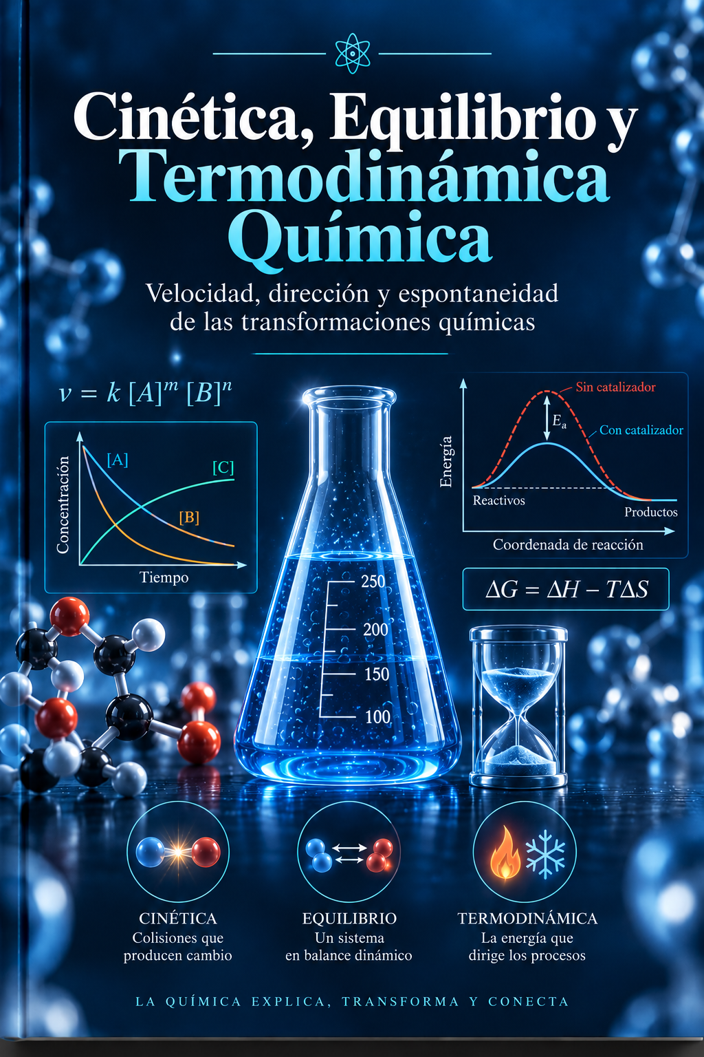 Portada de Cinética, Equilibrio y Termodinámica Química
